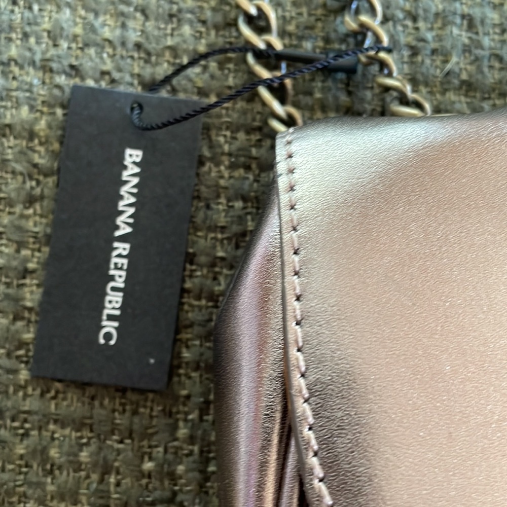 Banana Republic leather metallic cross body purse - Picture 2 of 11